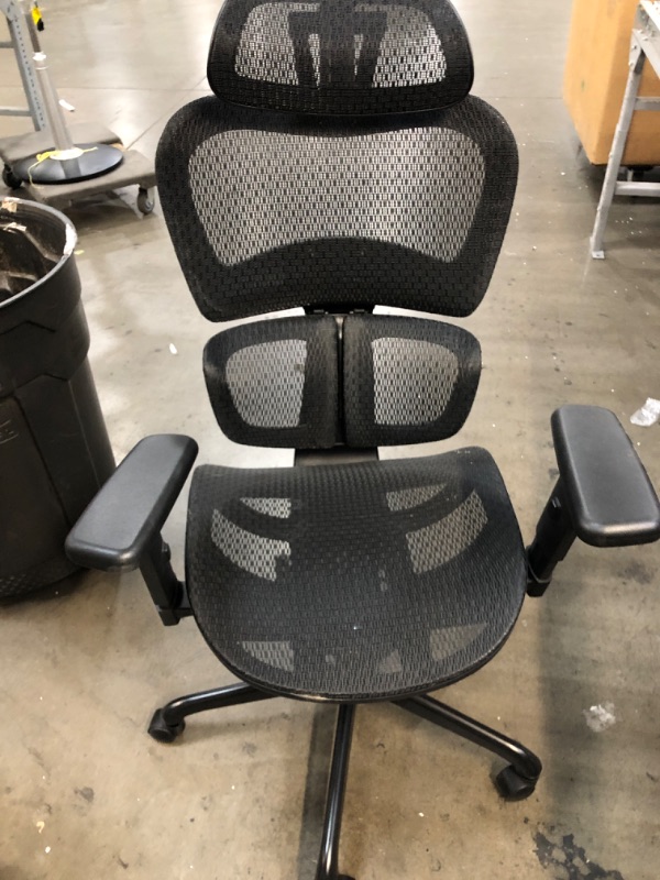 Photo 2 of Black Ergonomic Design Mesh Office Chair Recliner Adjustable Headrest
