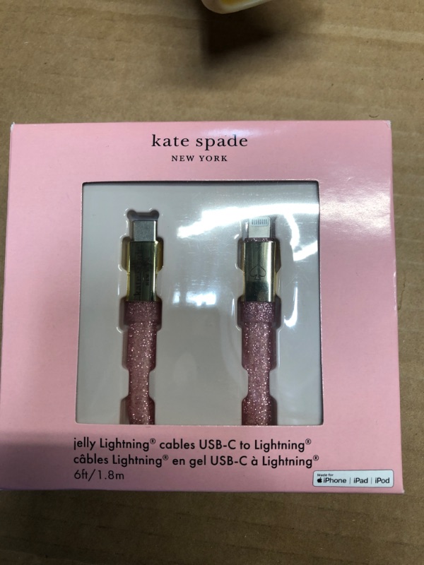 Photo 2 of Kate Spade New York Lightning to USB-C Jelly Cable 6FT 

