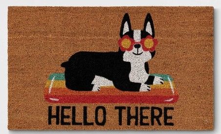 Photo 1 of 2 of -1'6"x2'6" Hello Summer Dog Doormat Natural - Sun Squad™

