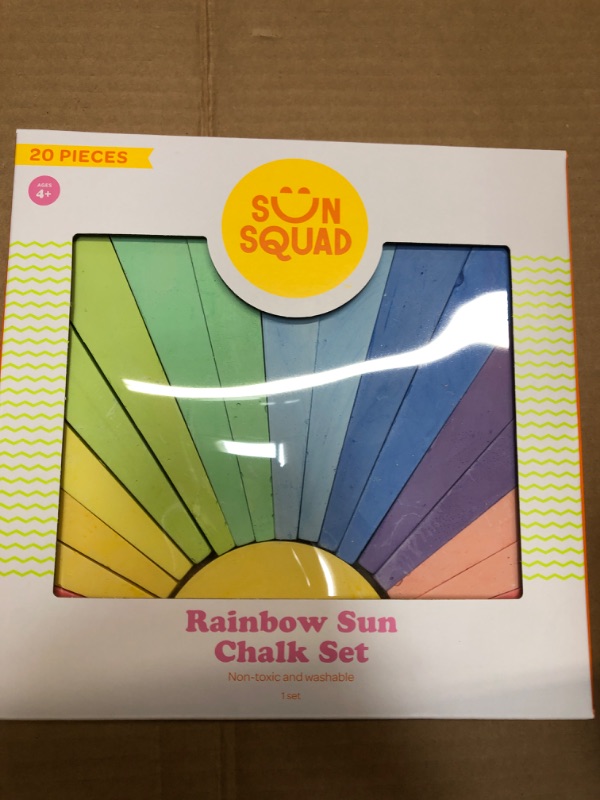 Photo 2 of 4 of- 20pc Sidewalk Rainbow Sun Chalk Set - Sun Squad™

