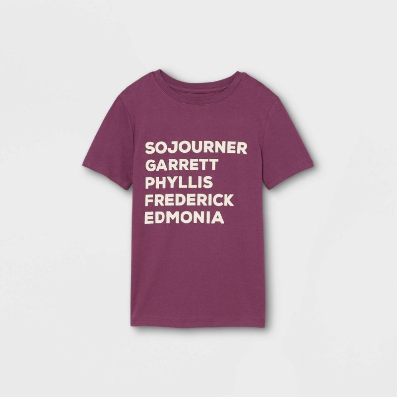 Photo 1 of 4pcks of Black History Month Kids' Historical Names Short Sleeve T-Shirt - Purple size XS
