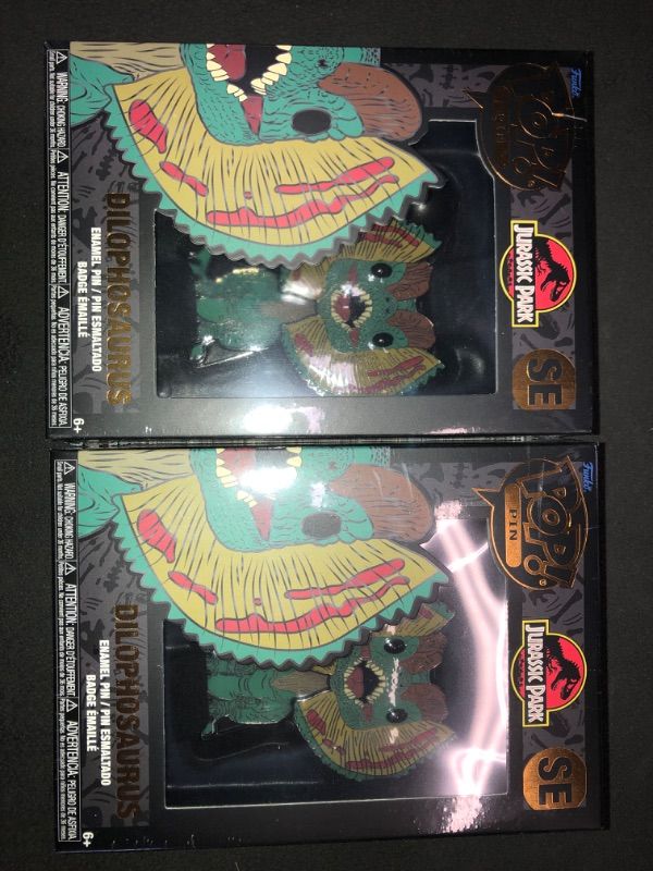 Photo 2 of 2pk--Funko POP! Pins: Jurassic Park Dilophosaurus
