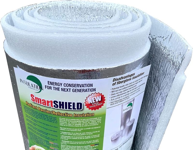 Photo 1 of (DAMAGE)SmartSHIELD -20mm 48"X10ft Reflective Insulation Roll, Foam Core Radiant Barrier, Thermal Foil Insulation Panel - 0.8 Inch Thickness, R-23
**CUT**
