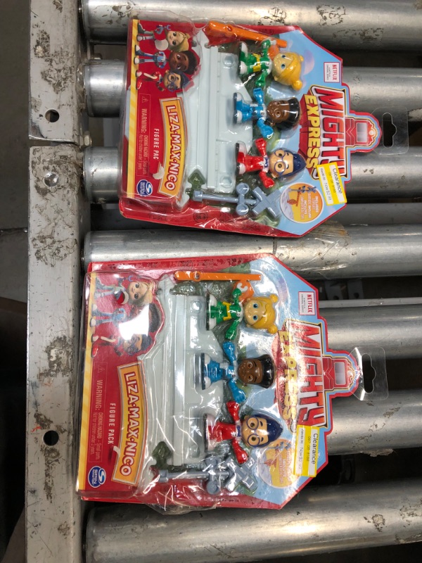 Photo 2 of BUNDLE OF 2, Mighty Express Mini Figures 3pk with Train Track Piece

