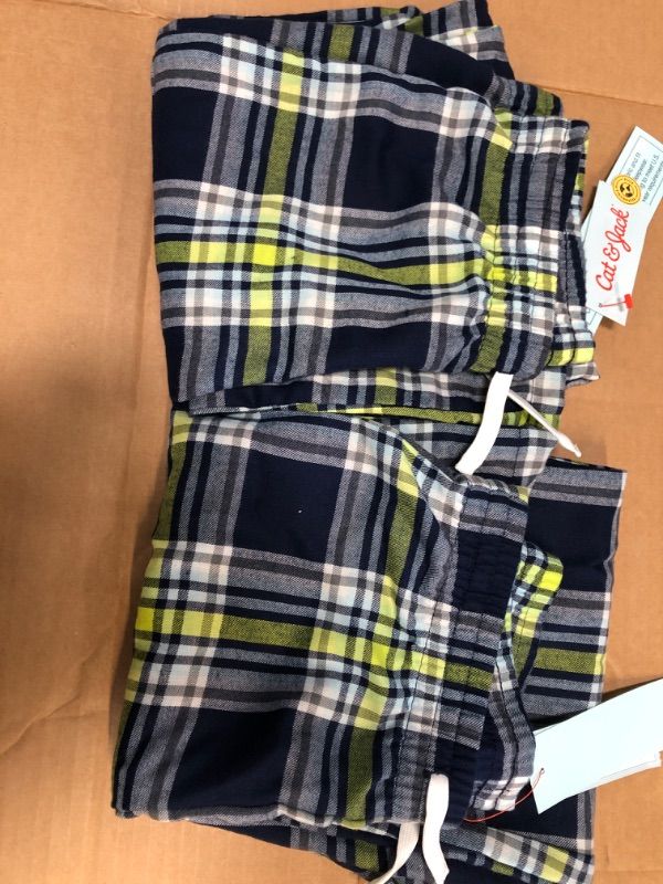 Photo 1 of 2 of- Cat & Jack boys stripped blue pajama pants- size Medium 