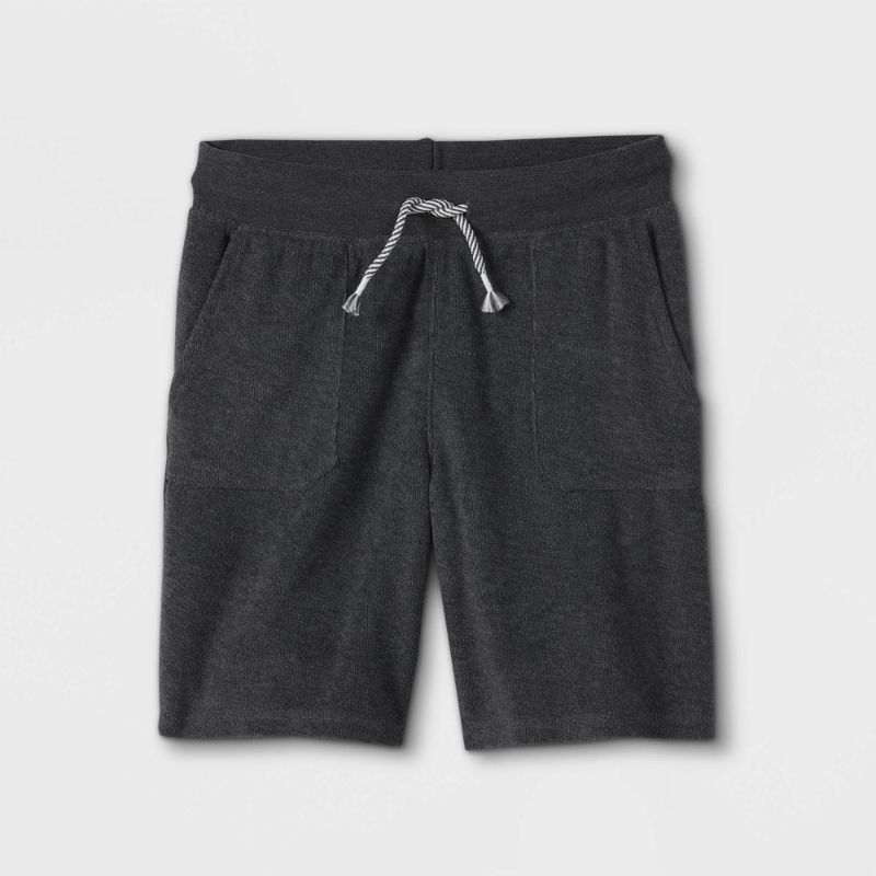 Photo 1 of 2 of- Boys' Loop Terry Knit Shorts - Cat & Jack™ Charcoal Gray size Large 