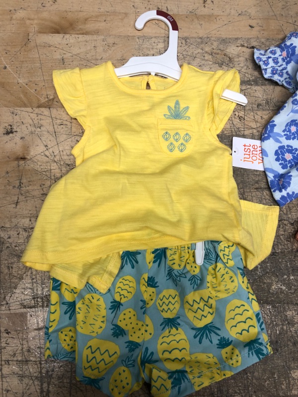 Photo 2 of 2 Pack Kids Clothes Bundle (Yellow Dress:6m, Blue Floral:3m)