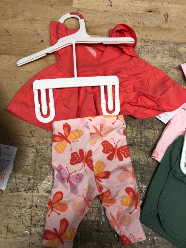 Photo 3 of 2 Pack Kids Clothing Bundle (Butterfly Shirt: NB, Pink Peach Shirt: 6M)