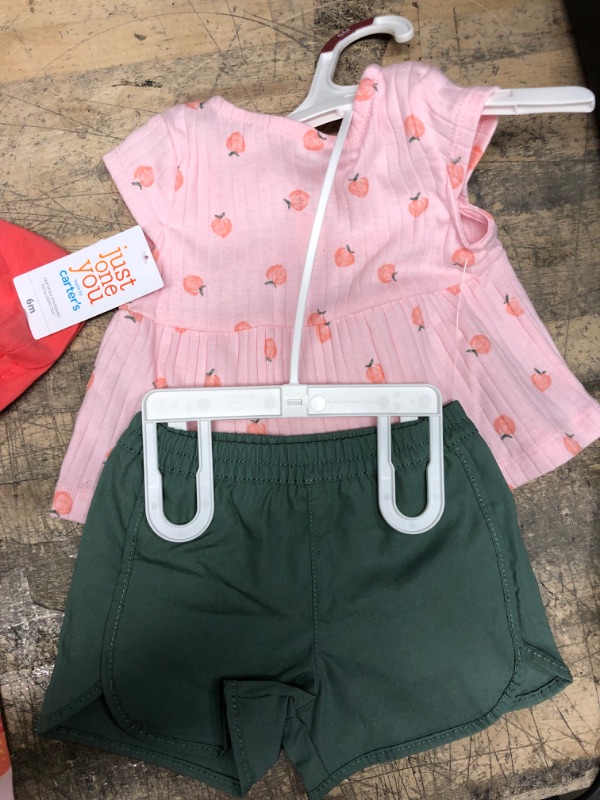 Photo 4 of 2 Pack Kids Clothing Bundle (Butterfly Shirt: NB, Pink Peach Shirt: 6M)