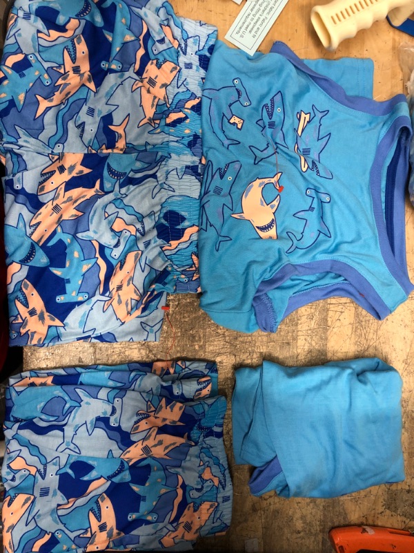 Photo 2 of 2 Pack Boys' 2pc Shark Pajama Set - Cat & Jack™ Size Large.