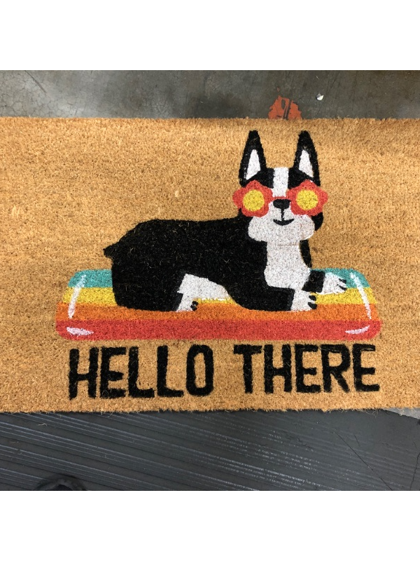 Photo 2 of 16x26 Hello Summer Dog Doormat Natural - Threshold