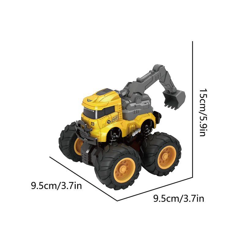 Photo 1 of 4 Count Children's Inertial Alloy Engineering Vehicle Climbing Off-road Slidin.
