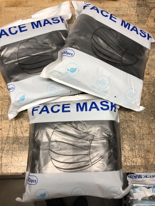 Photo 2 of 100Pcs Disposable Face Masks, Pack of 3