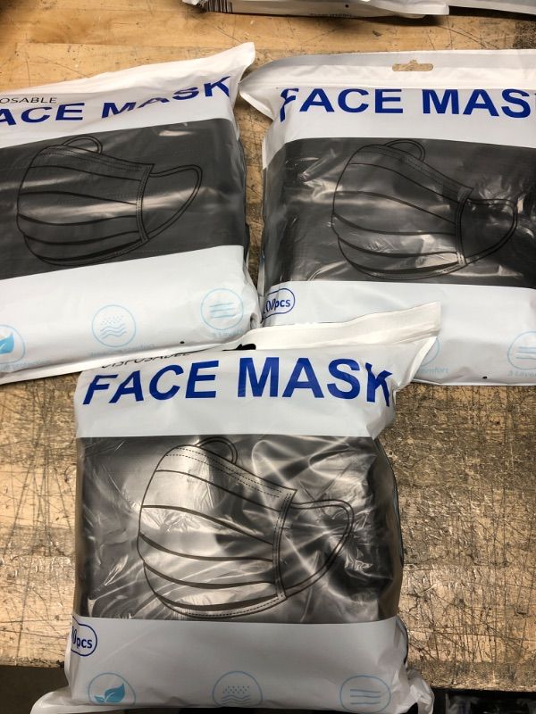 Photo 2 of 100Pcs Disposable Face Masks, Pack of 3