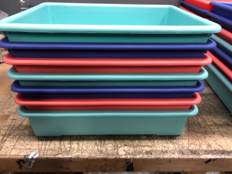 Photo 1 of Paper Tray's (7 Count) -- Teal, Purple, and Pink, (3) Teal, (2) Pink, (2) Purple 