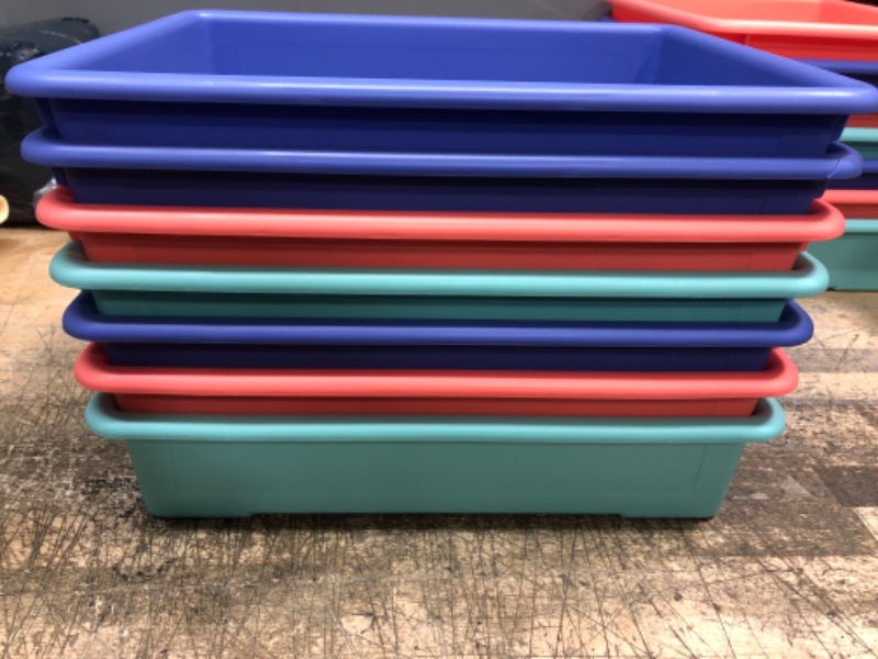 Photo 1 of Paper Tray's (7 Count) -- Teal, Purple, and Pink, (2) Teal, (2) Pink, (3) Purple 