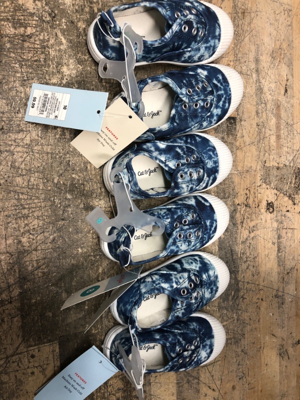 Photo 2 of 3 Pairs of Toddler Rory Tie-Dye Slip-on Sneakers - Cat & Jack™ Navy / (Size 7) (Size 8) (Size 10)
