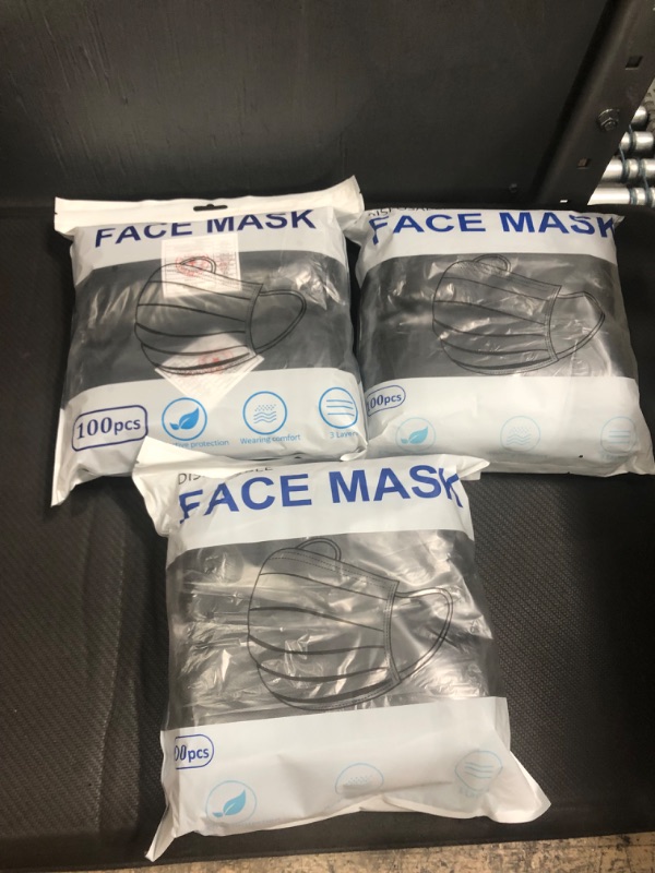 Photo 2 of 100Pcs Disposable Face Masks BUNDLE OF 3