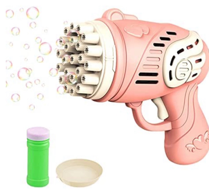 Photo 1 of Bundle of 2 -- (1)Alimentation Livre De Coloriage : Livre D Activités Pour Les Enfants (Paperback) / (1) BINGLALA 23 Hole Gatling Bubble Machine Gun for Kids
