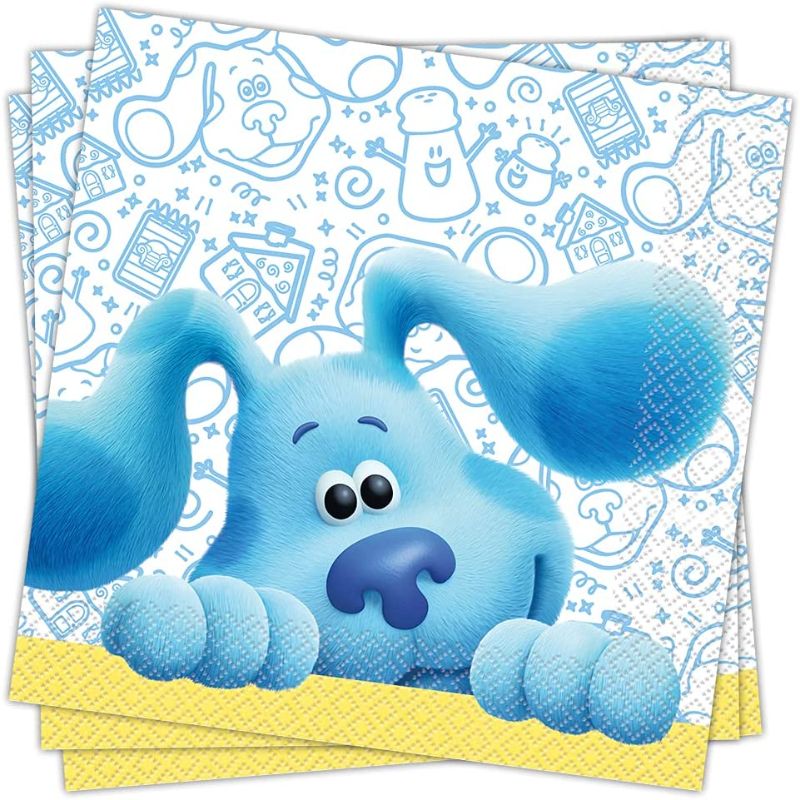 Photo 1 of 4 pack—Unique Blue's Clues Luncheon Napkins 12.75INx12.75IN