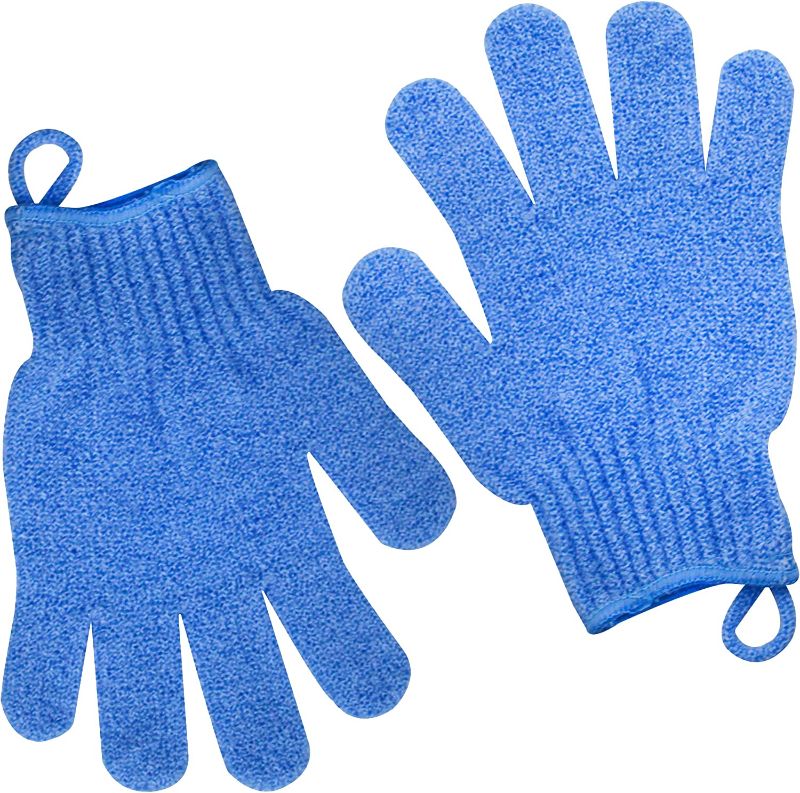 Photo 1 of 2 PACK---Exfoliating Gloves - Body Scrub for Smooth and Soft Skin - Body Exfoliator for Ingrown Hair Dead Skin Remover and Itchy and Flaky Skin - Scrubber Shower...
