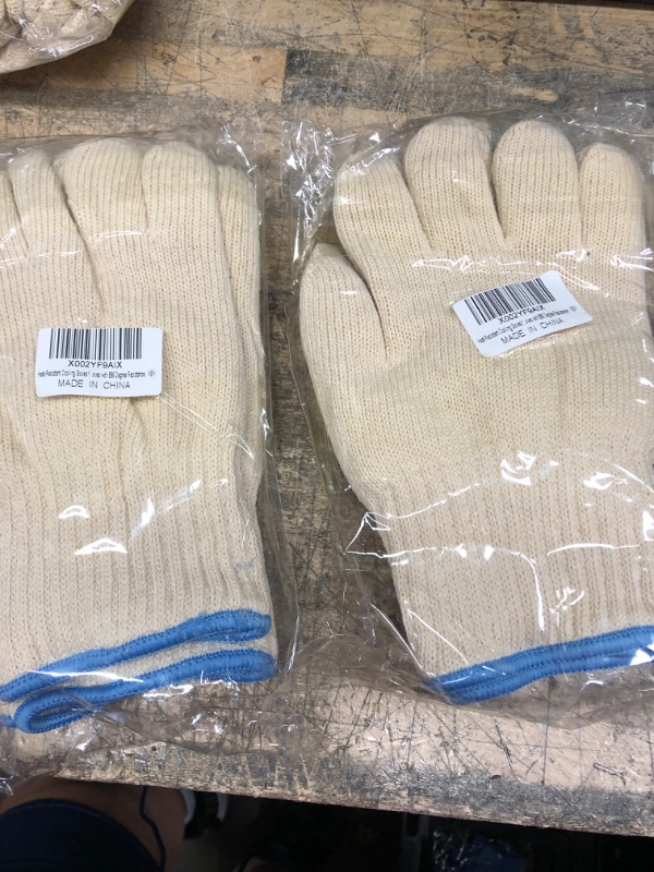 Photo 2 of 2 PACK-- 2 PAIRS IN ONE PACK---Heat Resistant Cooking Gloves - Kitchen Gloves Women 480 Degree Heat Resistant Oven Gloves for Handling Hot Food Cooking Baking Oven Gloves - Camping...
