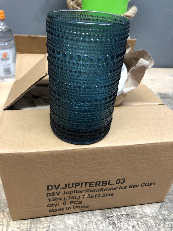 Photo 2 of 
13oz 6pk Glass Jupiter Ice Beverage Glasses Blue - Fortessa Tableware Solutions