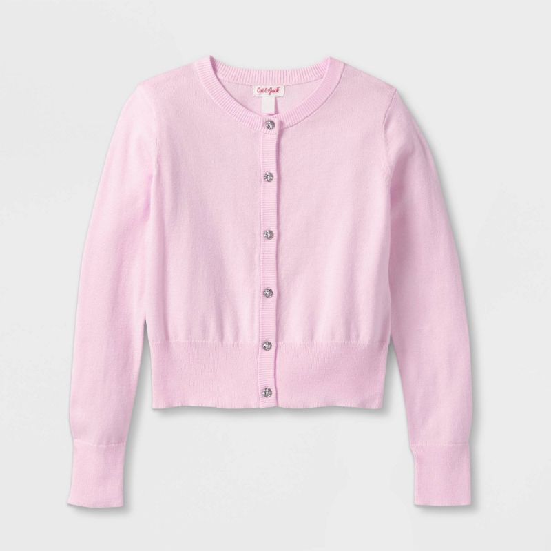 Photo 1 of Girl' Button-Down Cardigan - Cat & Jack™ - color light pink - size M
