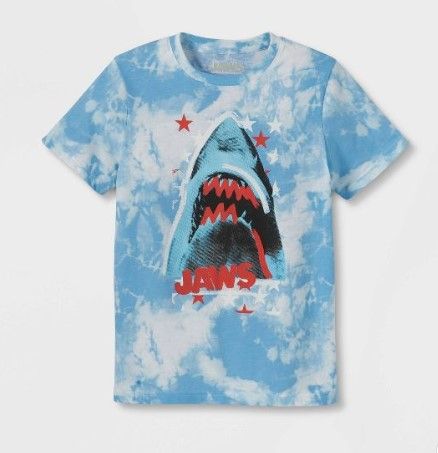 Photo 1 of 2 pack - Boys' JAWS Americana Short Sleeve Graphic T-Shirt - Blue/ Large and XL