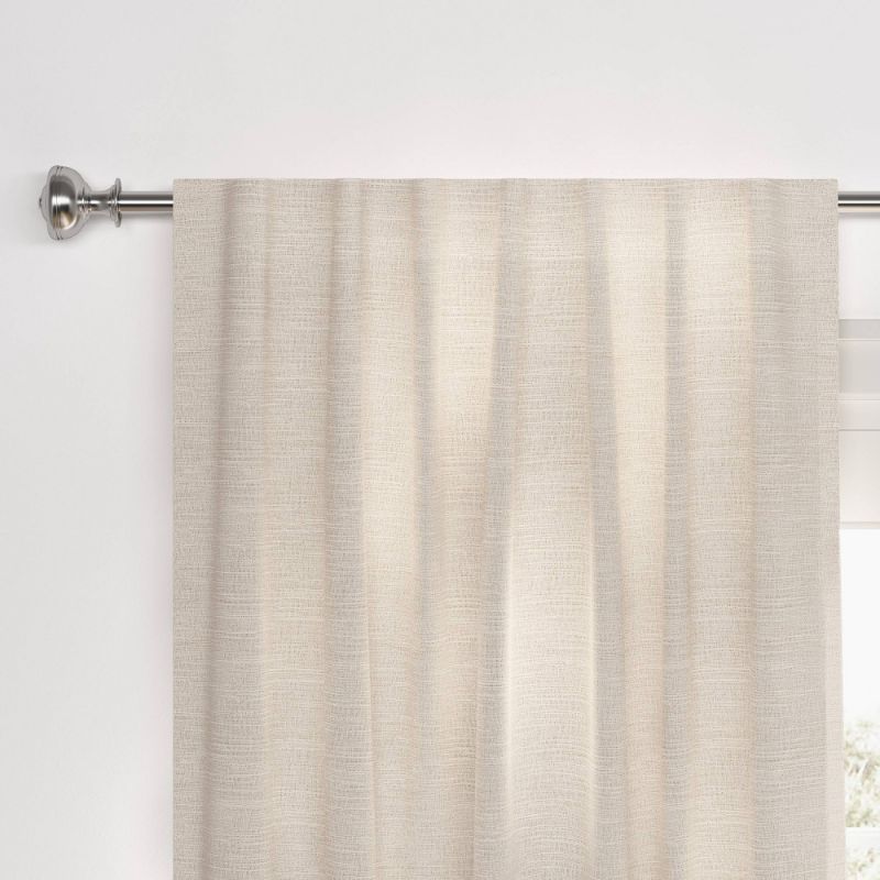 Photo 1 of 1pc 50"x84" Blackout Textural Overlay Window Curtain Panel - Threshold™
