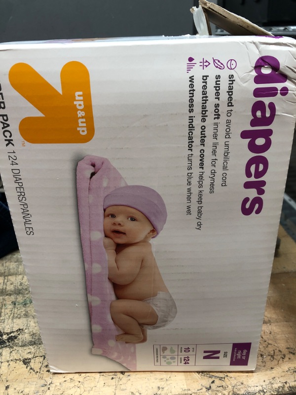 Photo 1 of Diapers Super Pack Size Newborn - 124ct
