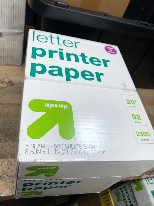 Photo 2 of 5pk 500 Sheets/Pack Letter Printer Paper White 8.5x11in 