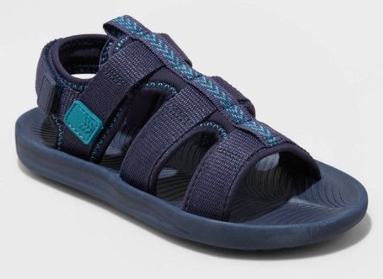 Photo 1 of All In Motion Boys' Lumi Ankle Strap Sandals Blue Size 6 