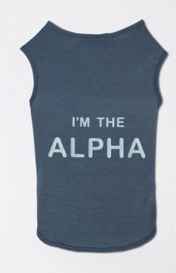 Photo 1 of Bundle of 2 
Boots & Barkley Graphic 'I'm The Alpha' Dog and Cat Tank Top Blue XL 