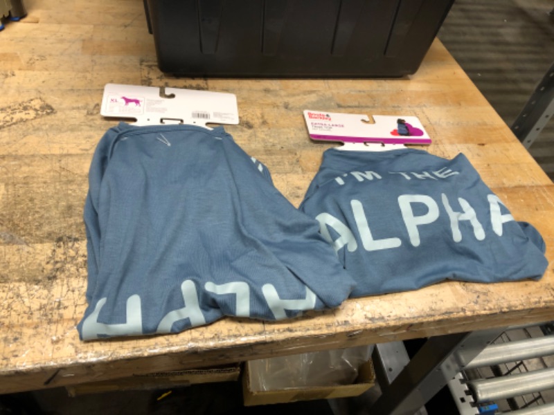 Photo 1 of Bundle of 2 
Boots & Barkley Graphic 'I'm The Alpha' Dog and Cat Tank Top Blue XL 