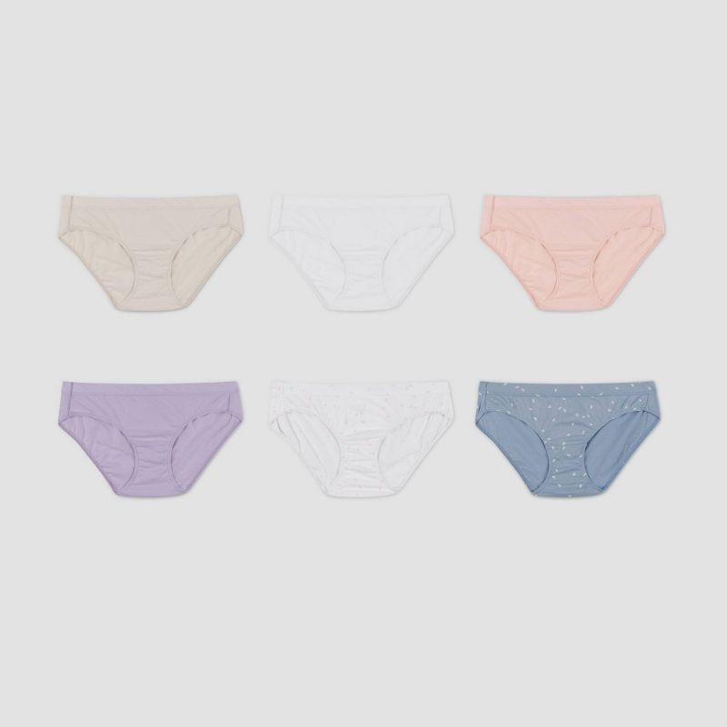 Photo 1 of ***ONLY 3***Hanes Women's Pk Pure Comfort Organic Cotton Hipster Underwear - Colors May Vary size 6 
