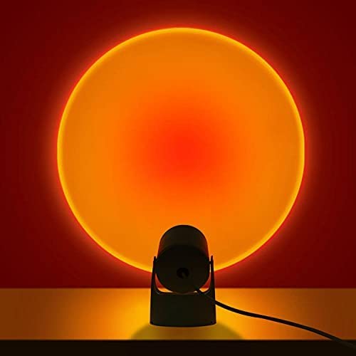 Photo 1 of CarlCard Sunset Lamp, Sunset Projection Lamp, 10W 180 Degree Rotation Sunset Light, Romantic Atmosphere Light for Photo, Background, Couples, Bedroom, Party
