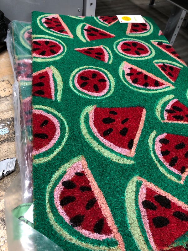 Photo 2 of 2 PACK- 1'6x2'6 Watermelon Doormat Green - Sun Squad
