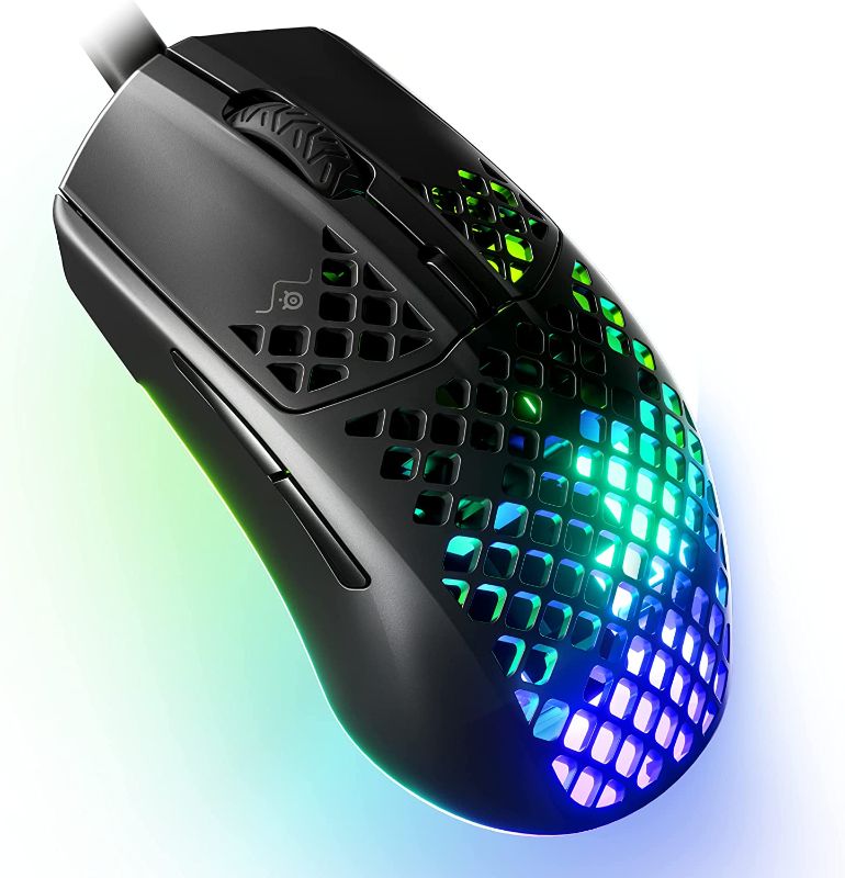 Photo 1 of SteelSeries Aerox 3 - Super Light Gaming Mouse - 8,500 CPI TrueMove Core Optical Sensor - Ultra-lightweight 59g Water Resistant Design - Universal USB-C...
