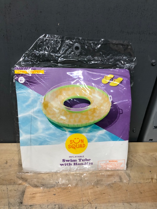 Photo 1 of 2 PACK** Tiger Pool Float Bright Yellow - Sun Squad™ + 33" Tube with Handles - Sun Squad™


