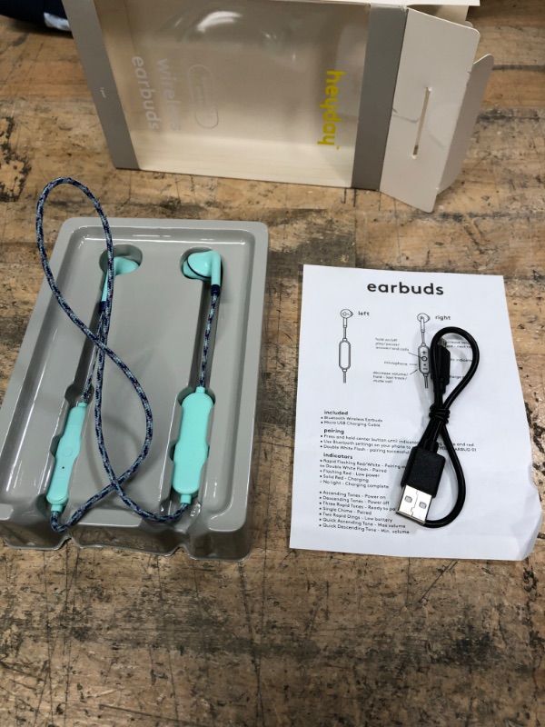 Photo 1 of heyday™ Wireless Bluetooth Braided Cord Flat Earbuds