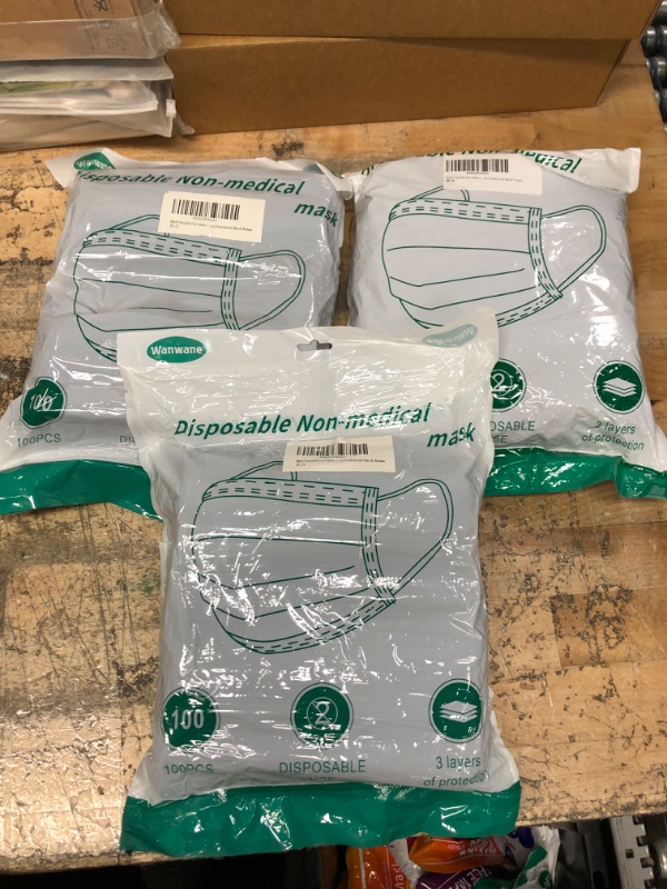 Photo 1 of 3 PACK** 100PC Disposable Mask