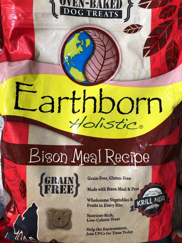 Photo 3 of Bundle of 3- Earthborn Holistic Grain-Free Bison Meal Recipe Dog Treats BBD 11/12/23, 2-lb bag, 2 dog leashes 