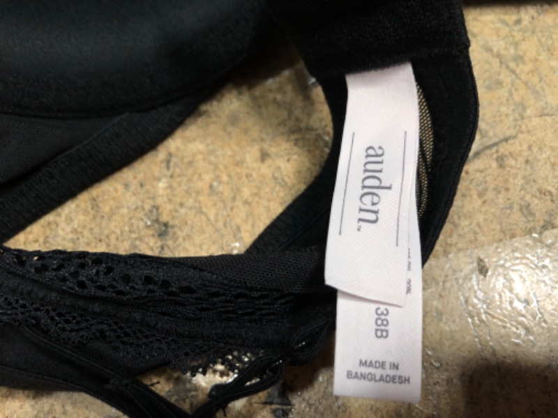 Photo 3 of Auden Women's Daydream Light Lift Demi T-Shirt Bra Black 38B 