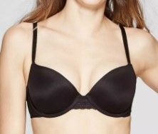 Photo 1 of Auden Women's Daydream Light Lift Demi T-Shirt Bra Black 38B 