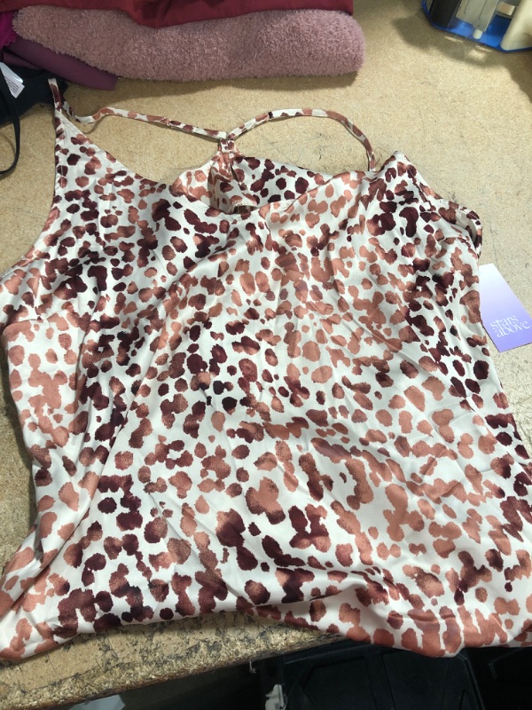 Photo 1 of Beige Leopard Print Top- Stars Above
Size: XL