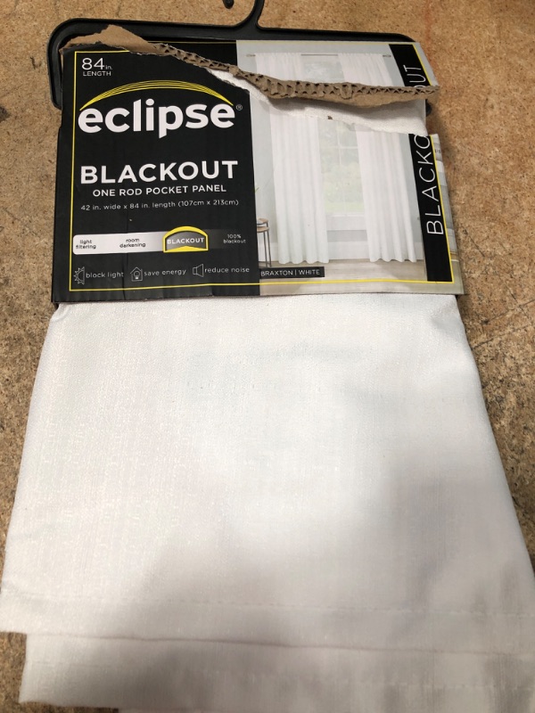 Photo 2 of 1pc Blackout Braxton Thermaback Window Curtain Panel - Eclipse

