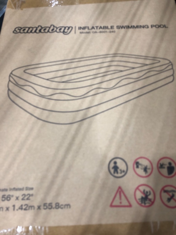 Photo 1 of Inflatable Swimming Pools, FUNAVO Inflatable Pool for Kids, Kiddie, Toddler, Adults, Family Full-Sized Swimming Pool, Lounge Pool for Outdoor, Backyard, Garden, Indoor, Lounge