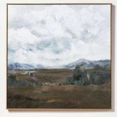 Photo 1 of 33" x 33" Cloudy Sky Framed Wall Canvas Blue - Threshold™ designed with Studio McGee

