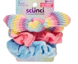 Photo 1 of bundle of Scunci Kids Rainbow Scrunchies - 3pk 3 ct 
